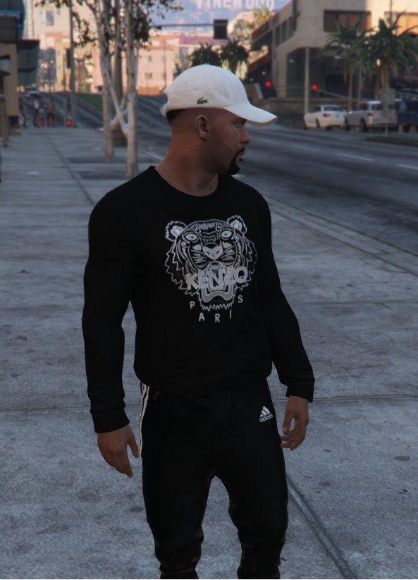 Black Kenzo Sweater For Franklin GTA5 Mods